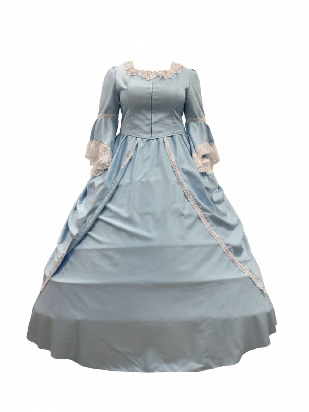 Cosplay -Mary Antoinette light blue long Victorian gown size XL
